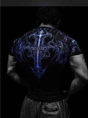 BreatheDivinity Void Tech™ Fallen Knight compression. Size M,. Blue colorway.